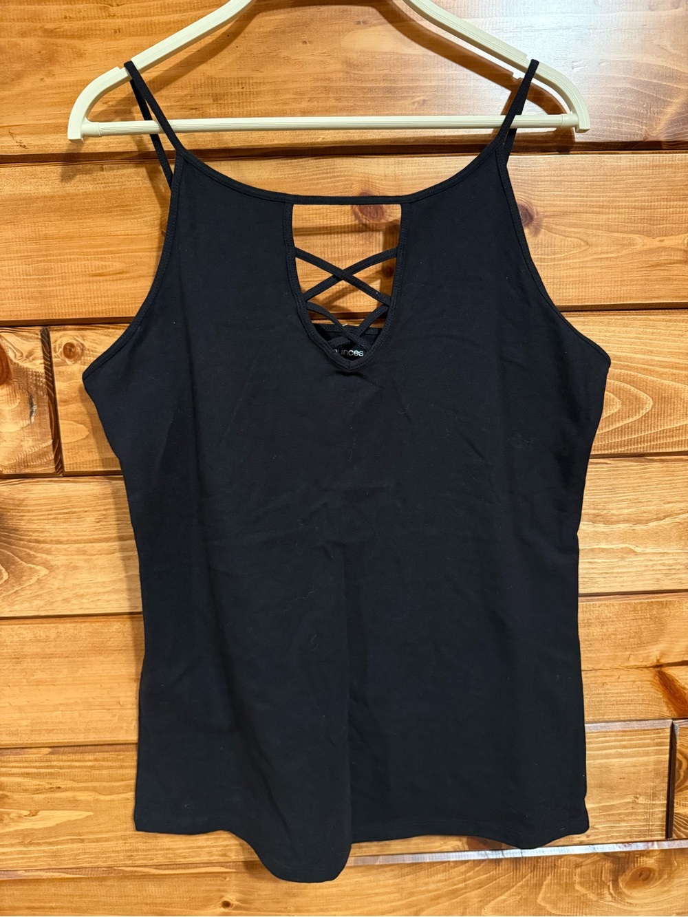 NWT Maurices Black Criss Cross Tank Top - Large